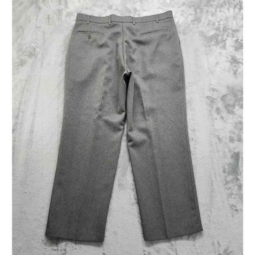 Vintage Levi's Pants Mens W40 L30 Gray Dacron Polyester Action Slacks‎ Office